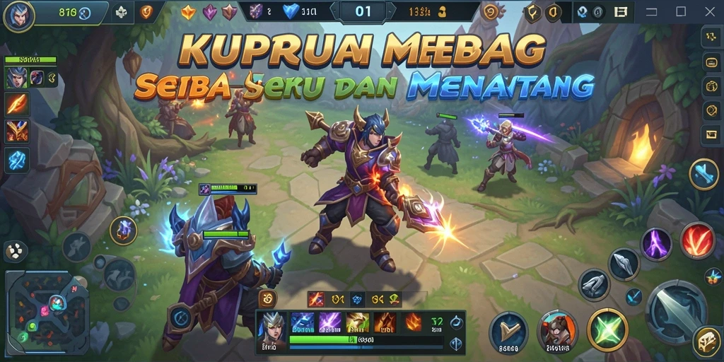 Tampilan gameplay seru dalam 8180 yang menunjukkan aksi MOBA.