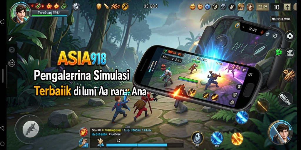 Screenshot utama ASIA918 menampilkan gameplay simulation yang seru.