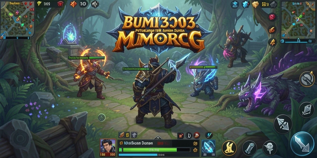 Tampilan menarik gameplay BUMI303 yang menampilkan aksi di dunia MMORPG.