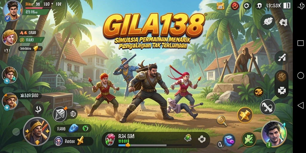 Tampilan menarik dari gameplay dalam game simulasi GILA138.