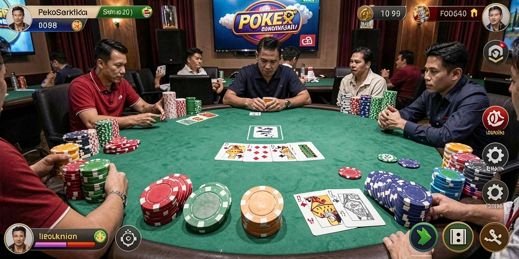 Gameplay seru dari ID098 yang menampilkan momen intens Poker.