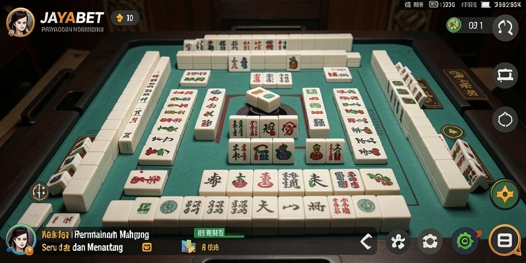 Tampilan gameplay mahjong yang menawan dalam JAYABET.