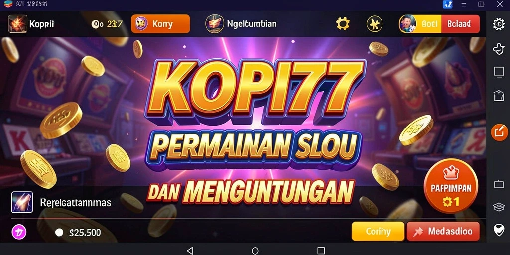 Tampilan gameplay slot KOPI77 yang seru dan mendebarkan.
