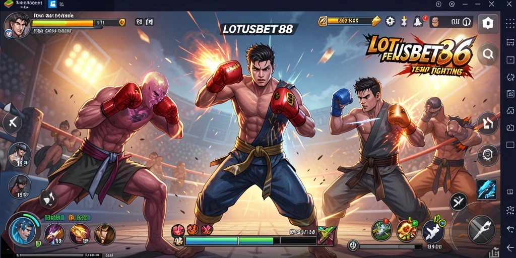 Tampilan menarik gameplay pertarungan LOTUSBET88.