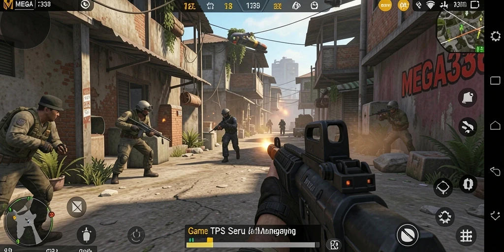 Tampilan menakjubkan dari gameplay MEGA338 dalam aksi TPS.