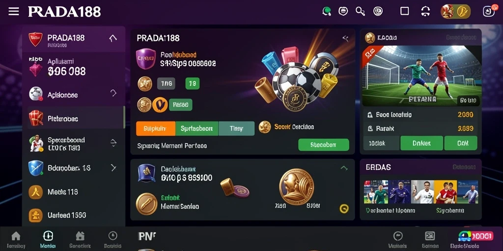 Tampilan antarmuka PRADA188 yang menarik saat bermain Sportsbook.