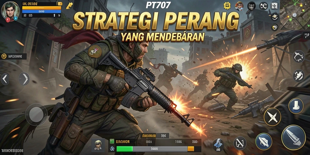 Tampilan gameplay menarik dari PT707 yang menunjukkan pertempuran epik.