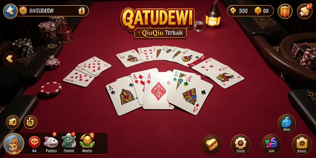 Tampilan gameplay QiuQiu yang seru dan menantang di RATUDEWI.