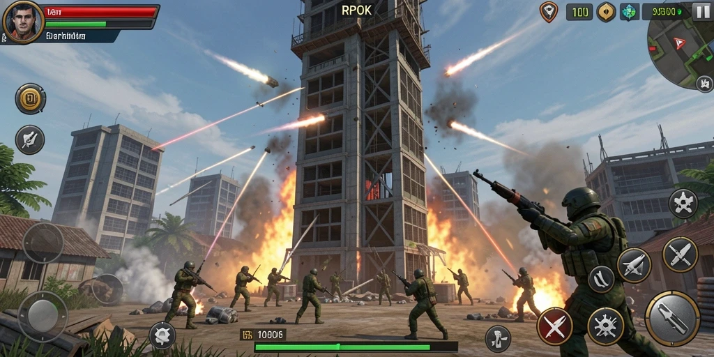 Tampilan gameplay RPOK yang seru dalam Tower Defense.