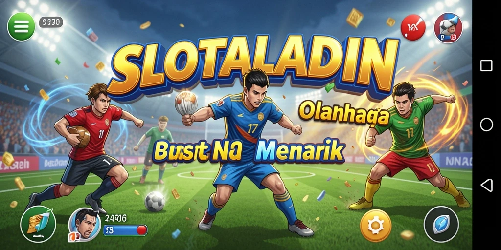 Screenshot SLOTALADIN menampilkan gameplay yang mendebarkan dalam olahraga.