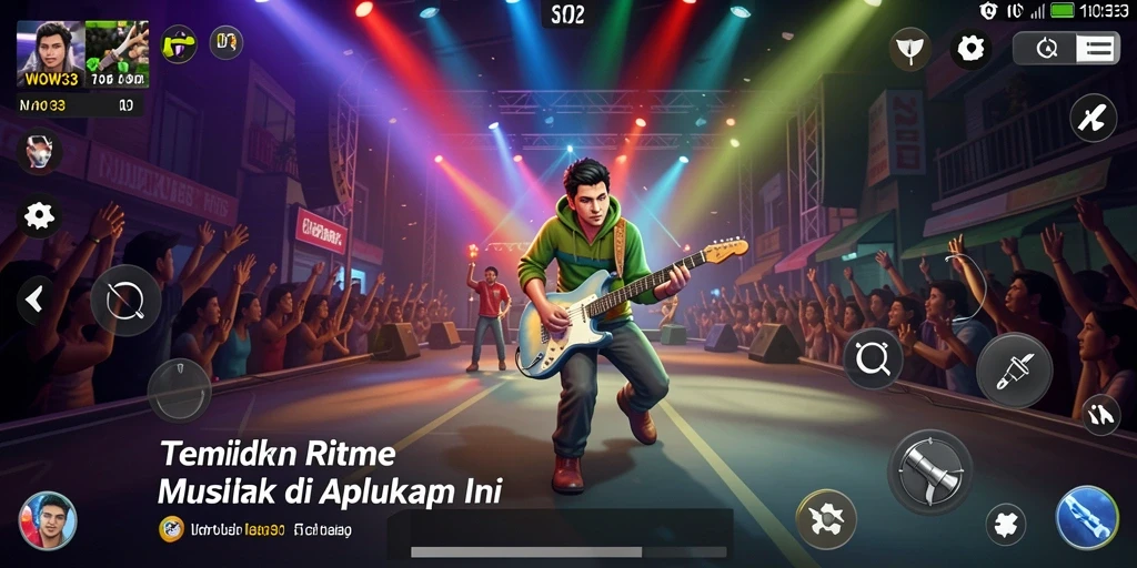 Gameplay menantang dan seru dari WOW33 saat bermain musik.